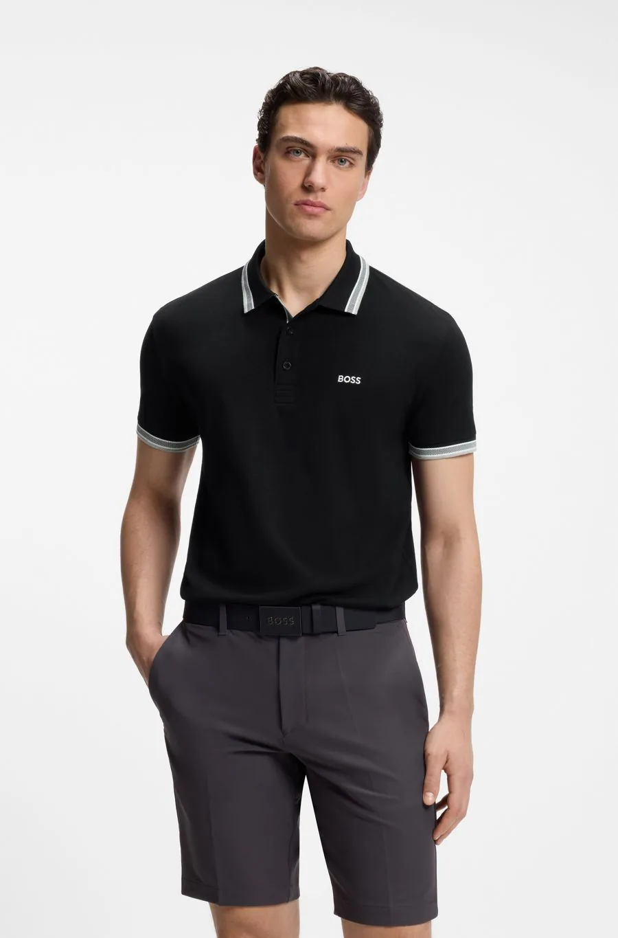 Поло Hugo Boss з логотипом з бавовни