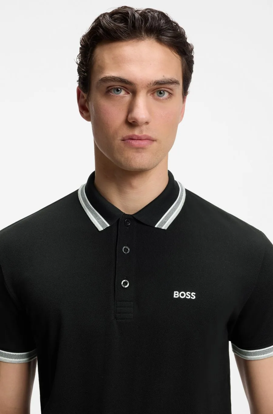 Поло Hugo Boss з логотипом з бавовни — фото 2