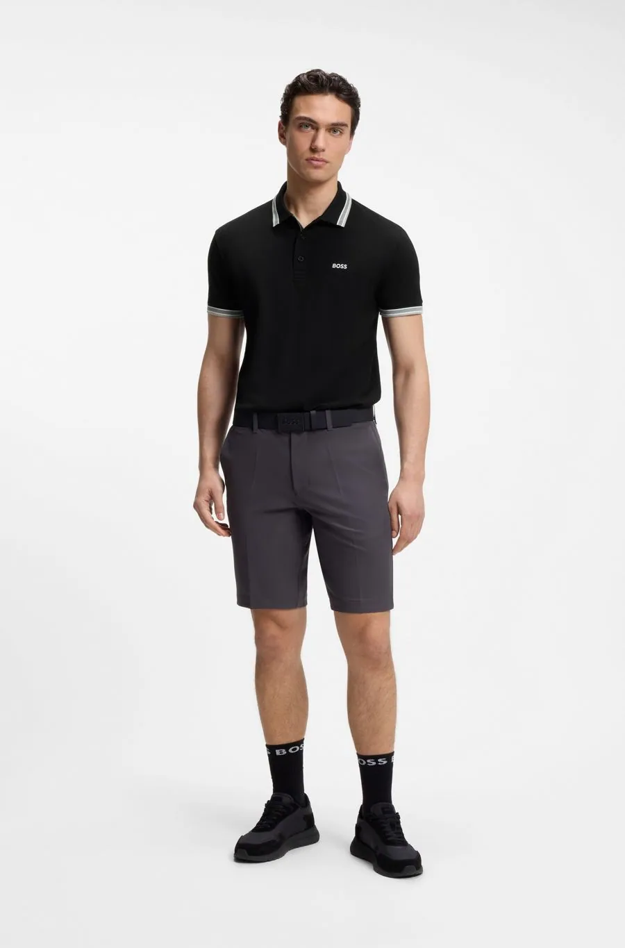 Поло Hugo Boss з логотипом з бавовни — фото 3